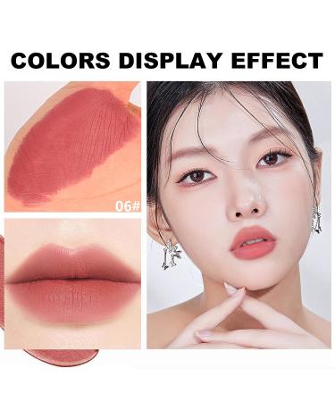 Velvet Matte 2 in 1 Lipstick Stick with Brush - Long Lasting & Waterproof Korean Lip Makeup Pen - Gift for Women - Shade 06 - Buy Online on GoSupps.com