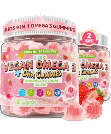 2 Pack Magnesium Citrate Gummies 500mg for Women Men Sugar-Free + Omega 3 Gummies for Kids 4+ with DHA Vitamin D3 K2 - Buy Online on GoSupps.com