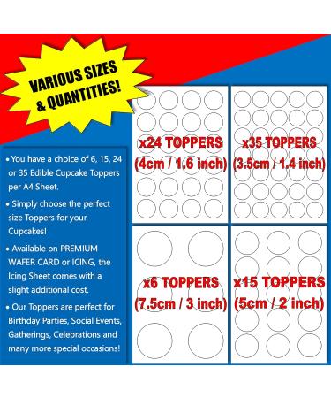35 x Congratulations Mix Edible Wafer Cupcake Toppers Cake Party Decorations - Buy Online on GoSupps.com
