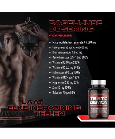 TD Nutrition Ltd Testo Demon Zinc & Amino Acid Complex for Men with Maca B Vitamins & Botanical Extracts 120 capsules 30 servings - Buy Online on GoSupps.com