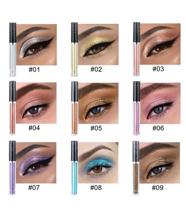 Sparkly Glitter Eyeshadow Palette - 40 Colors, Highly Pigmented Metallic Shimmer, Long Lasting Waterproof - Pink, Blue, Green, Red, Gold, Purple - 12PC Set - Buy Online on GoSupps.com