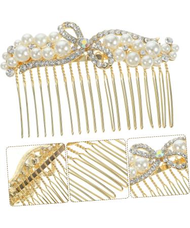 Didiseaon Alloy Rhinestone Hair Comb Pearl Headpiece Flower Girl Hair Accessory Comb Headband Bun Holder Clip Pearl Headbands Girls Headband Wedding Bride Decorate Rhinestones - Buy Online on GoSupps.com
