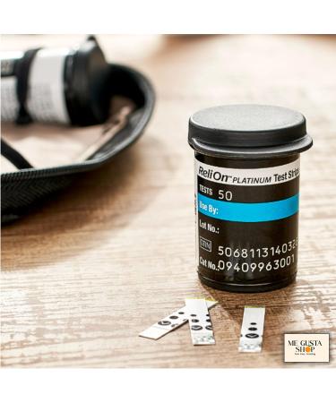 ReliOn Platinum Blood Glucose Test Strips 100 Count + Me Gustas Stickers - Buy Online on GoSupps.com