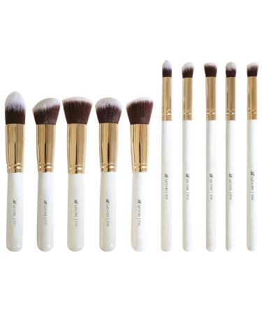 Premium Kabuki Makeup Brush Set - The Perfect Makeup Brushes for Your Eyeshadow Contour Kit Blush Foundation Concealer Face Powder - Includes Cosmetic Brush Guide