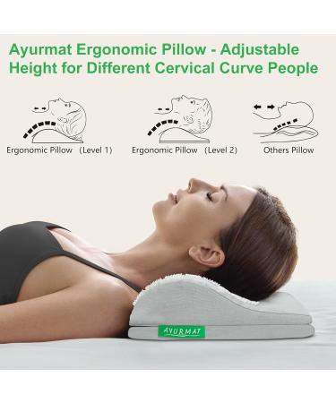 Ayurmat Premium Acupressure Mat & Pillow Set - Eco-Friendly Linen & Coconut Fiber Ergonomic Design for Stress Relief Includes Carrying Bag - Full Body Professional (Gray) - Buy Online on GoSupps.com