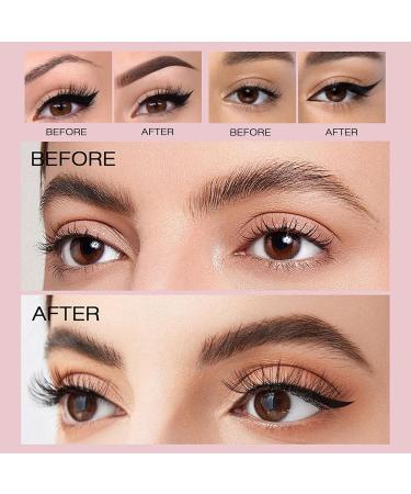 Eyebrow Seal Stamp Powder - 2 in 1 Stamp Powder Seal Eyebrow Double Head Portable Waterproof Eyebrow Makeup Palette Set for Adults Women Girls Shakven 3 - Buy Online on GoSupps.com