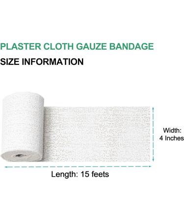 Plaster Gauze Bandage 4 x 180 (5yd) for Craft Masks, Scenery, Belly Cast - 12 Pack Gauze Bandage Roll - Buy Online on GoSupps.com