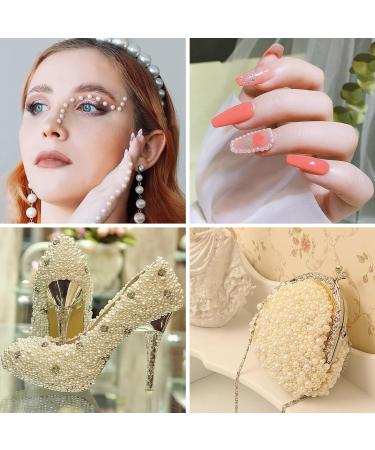 LOMIMOS 3090 Pcs Beige Pearl Stickers - Self Adhesive Embellishments for Beauty, Makeup, Nail Art, and DIY Crafts - 4 Sizes (3/4/5/6mm) - Buy Online on GoSupps.com