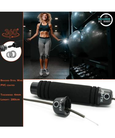 Fast36 Adjustable Jump Rope for Adults - Professional Fitness & Weight Loss | Memory Foam Handles & Ball Bearings - Perfect for Boxing & Training - Buy Online on GoSupps.com