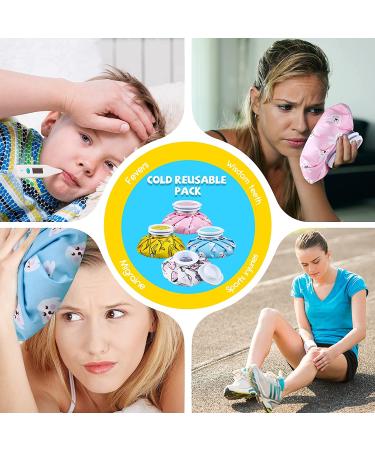 4 Packs Reusable Ice Bags for Hot/Cold Therapy - Pain Relief for Kids & Adults | Wisdom Teeth, Breastfeeding, Tired Eyes | Cute Fruit Style - 5.5 Inches - Buy Online on GoSupps.com