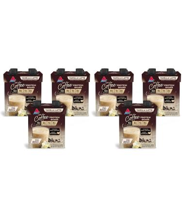 Atkins Iced Coffee Vanilla Latte Protein Shake 15g Protein Low Glycemic 4g Net Carb 1g Sugar Keto Friendly (Pack of 2)