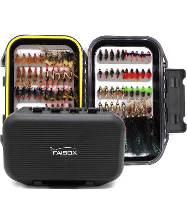 100PCS Fly Fishing Flies Assortment Kit for Trout, Bass, Steelhead - Dry, Wet, Nymphs, Popper, Streamer, Woolly Bugger - Includes Fly Box - Buy Online on GoSupps.com