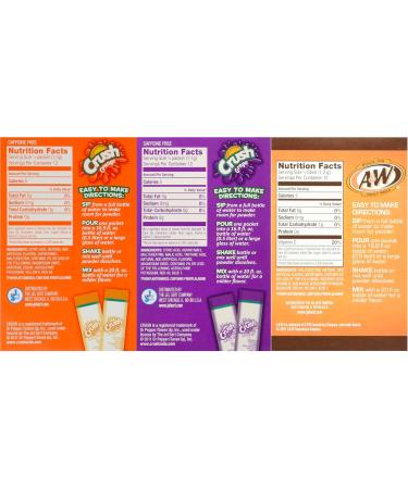 On the Go Variety Pack 1 box(6 packs of 2 servings) of each flavor - Crush Orange Crush Grape A&W Root Beer - Buy Online on GoSupps.com