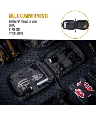 Oneigris Tactical Hip Pocket EDC Bag - Waterproof Molle Belt Pocket for Camping Hiking & Cycling - Black - Buy Online on GoSupps.com