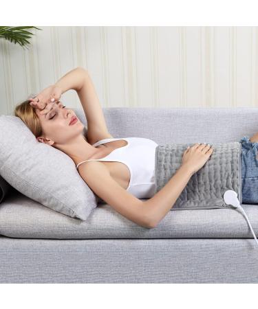 Buy Electrical Heating Pillow 30x60cm - Dry & Moist Heat for Neck Shoulder & Back | Timer & Auto Shutoff - Light Gray - Buy Online on GoSupps.com