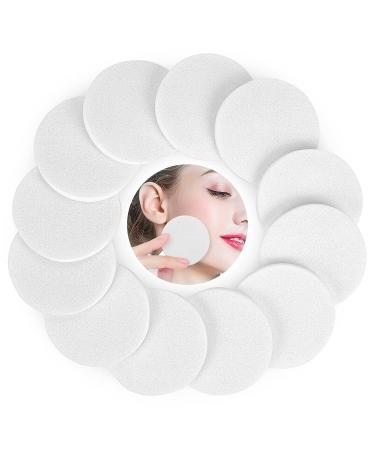 12-Piece White Round Molain Powder Puff Sponge Set for Liquid Foundation & Makeup Application - Buy Online on GoSupps.com