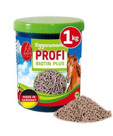 EGGERSMANN My horse feed professional biotin plus 1 kg - supplementary feed for horses - with biotin & zinc to support skin fur & hooves - at Mauke eczema & hoof problems Profi Biotin Plus 1 kg (1 Pack)