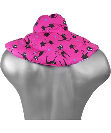 Cozy Cat-Pink Neck Pillow with Stand-Up Collar - Heat Pad & Rapeseed Filled Neck Warmer - Perfect for International Shipping - Buy Online on GoSupps.com