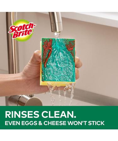 Scotch-Brite Fresh Heavy Duty Scrub Sponge 16 Pieces - Green - Cleans Tough Messes, Food-Trapping Resistant - Buy Online on GoSupps.com