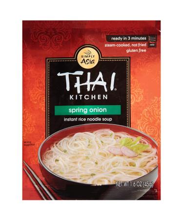 Thai Kitchen Gluten Free Spring Onion Instant Rice Noodle Soup, 1.6 oz (Pack of 12)