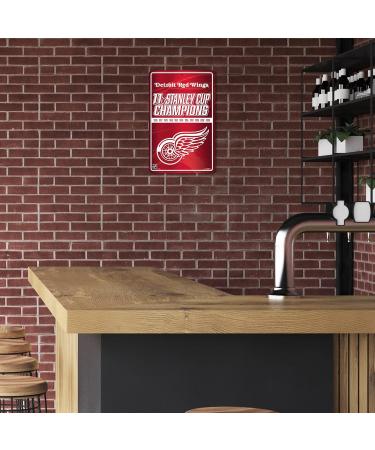 Rico Industries NHL Detroit Red Wings Large Metal Sign - 11x17 | Perfect Home Decor for Fans - Buy Online on GoSupps.com