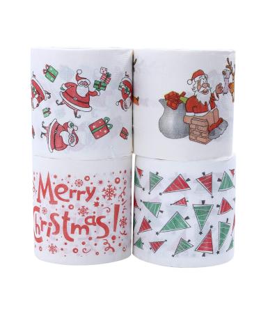 Merry Christmas Toilet Paper Highly Collectible Novelty Paper Towels Funny Gag Gift for Christmas Stocking Stuffers Party Favors 1 - 10pcs