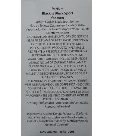YVES SAINT LAURENT Nu Parfums Black is Black Sport Eau de Toilette Spray for Men 3.4 Ounce (Pack of 2) 3.4 Fl Oz (Pack of 2) - Buy Online on GoSupps.com