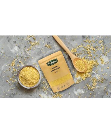 Organic Millet Hulled 500g - Certified Raw GMO-Free Whole Grain - High Fibre Vegan - Thames Organic 500g - Buy Online on GoSupps.com