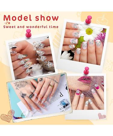 Cobee 30 Pcs Butterfly Nail Rhinestones Charms - 3D Alloy Butterflies with Shiny Crystal Accents for Women's DIY Manicure - Silver Nail Supplies & Jewelry Accessories - Buy Online on GoSupps.com