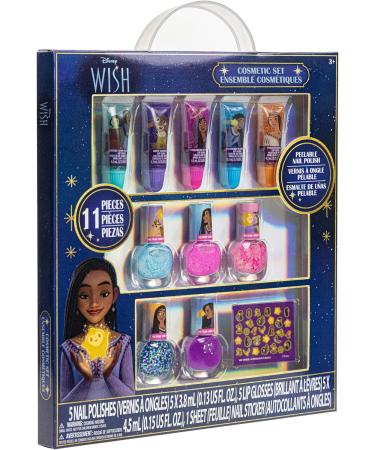 Disney Wish 11 pcs Makeup Set for Kids | Girls Makeup Kit Includes Lip Gloss Nail Polish & More | Birthday Gifts for Ages 3 & above by Townley Girl - Buy Online on GoSupps.com