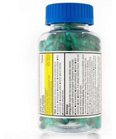 Timely Ibuprofen 200mg - 160 Liquid Softgels for Pain & Fever Relief - Comparable to Advil Liqui-Gels - Headache Menstrual Tooth & Muscular Pain Relief - Buy Online on GoSupps.com