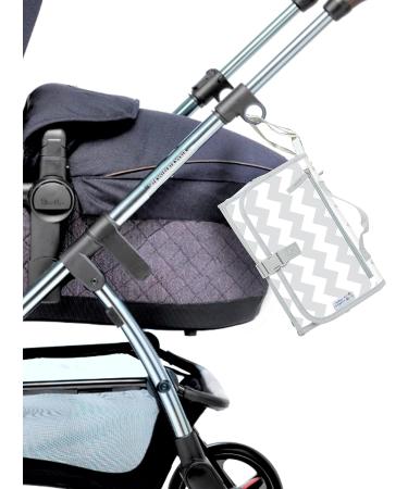 Easy-Change Mat | Portable Baby & Toddler Travel Changing Mat with Padded Lining and Multiple Pockets - Chevron Design - Buy Online on GoSupps.com