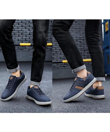 Arrigo Bello Men's Sneakers - Breathable PU Leather Leisure Shoes | Athletic & Formal | Sizes 41-46 | Classic Blue - Buy Online on GoSupps.com