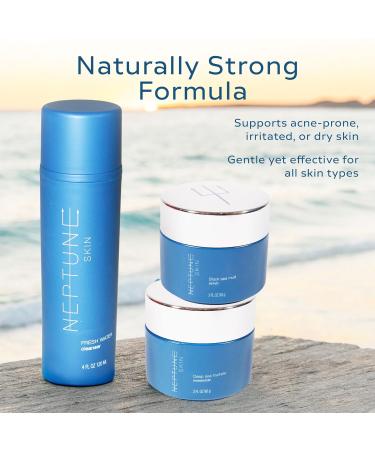 Neptune Skincare 3-Piece Bundle | Fresh Water Cleanser Deep Sea Hydrate Moisturizer & Black Sea Mud Scrub | Deep Cleansing Hydrating & Exfoliating | 100% Natural EWG Verified | For All Skin Types - Buy Online on GoSupps.com