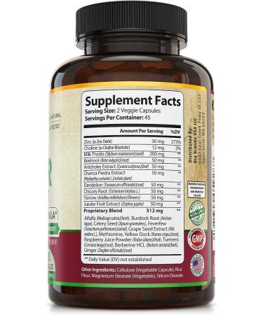 Liver Cleanse Detox & Repair Supplement - Liver Support with Dandelion, Silymarin, Turmeric & Artichoke Extract - 90 Pills - Buy Online on GoSupps.com