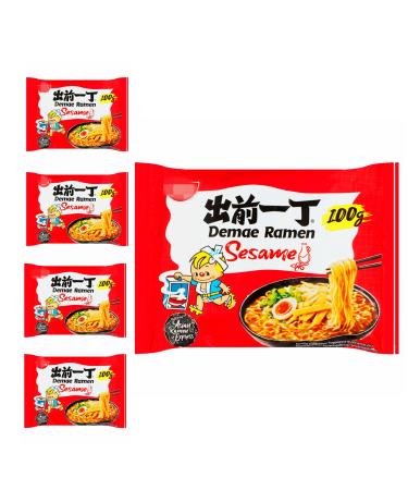 Bites of Asia Nissin Instant Noodle Pack of 5 boxes of sesame-flavored noodles 100g