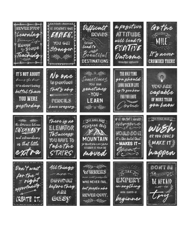 Youding motivating quotation poster inspiring poster with growth mentality 20 pieces inspiring quotes positive poster for school office at home wall art decoration individual attribute