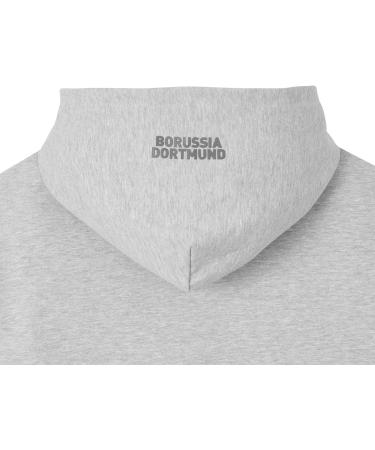 Shop Borussia Dortmund BVB Hoodie Essentials | Grey Basic Pullover S-3XL - International Shipping Available - Buy Online on GoSupps.com