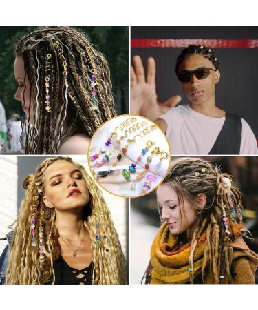 XCSJ Dreadlocks Beads Metal Hair Dreadlocks Jewellery Gold Adjustable Hair Metal Cuffs Hair Spirals Clips Beads Fletcher Hair Accessories Hair Dreadlocks Accessories for Women Men Braids 26 Pieces - Buy Online on GoSupps.com