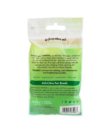 EcoTools Turmeric Konjac Facial Sponges - Excess Oil Removal Scrubber for Skincare - Set of 6 - Buy Online on GoSupps.com