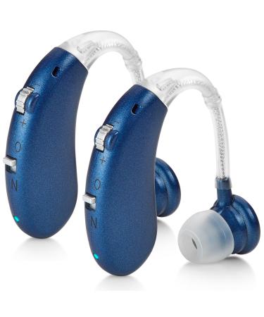 Digital Pair-Rechargeable-Operated BTE Personal Assist Device with 2 Modes Volume Control and Noise Cancelling Behind the Ear for Adults and Seniors