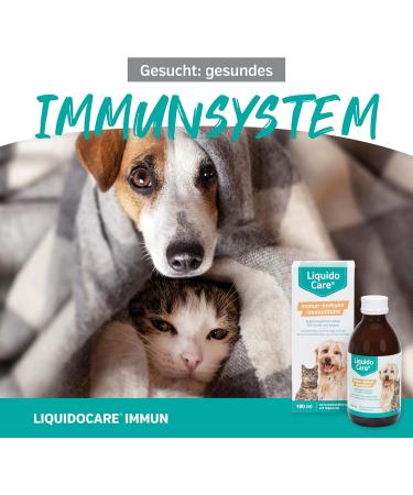 LiquidoCare Immun for Cats & Dogs - Immune System Support Supplement 180ml Tonic with Dosing Cap | International Shipping Available - Buy Online on GoSupps.com