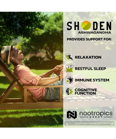 Nootropics Depot Shoden Ashwagandha Extract Capsules | 120mg | 90 Count | 35% Withanolides 90 Count (Pack of 1) - Buy Online on GoSupps.com