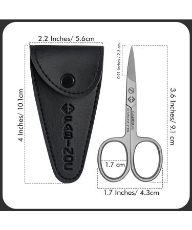 FABINOC Straight Nail Scissors for Fingernail & Toenails | German Quality Stainless Steel | Small Sharp Manicure & Pedicure Scissors for Men & Women Nail Scissors- Straight - Buy Online on GoSupps.com