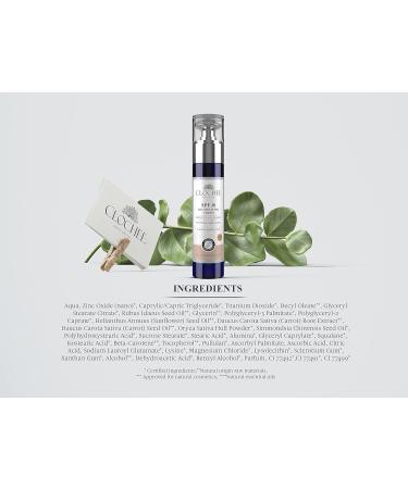 CLOCHEE Simply Organic - Whitening Cream SPF30 Carrot Oil & Raspberry Oil - Omega-3 - Moisturizing - Omega-6 - Minerals - Anti-wrinkle - Anti-aging - UV Protection - 50ml - Buy Online on GoSupps.com