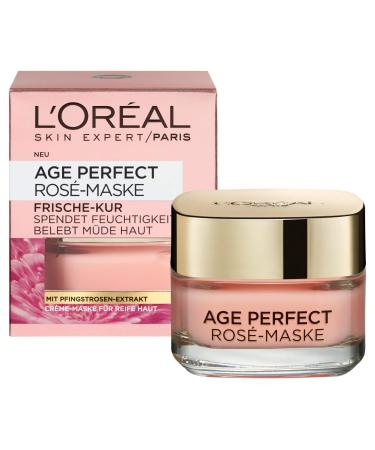 L'Or al Paris Age Perfect Golden Age Ros -Mask fresh cure with peony extract for ripe skin invigorating cr me mask for rosy radiant complexion 50ml