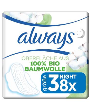 Always Ultra binding ladies size.3 Night (8 women's bandages with wings) Organic Cotton Protection Safe protection and surface 100% organic cotton 8 pieces (1-pack) Single Pack