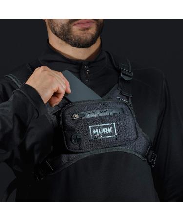 MVRK Water Resistant Chest Pack - Lightweight Running Phone Holder with Extra Storage in Black - Buy Online on GoSupps.com