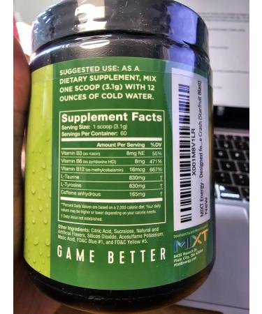 MIXT Energy Drink Mix Energy Powder 8 Hour Energy Formula Designed for Concentration Focus and Hours of Energy Without the Crash Sugar Free (60 Servings) (Starfruit Blast) - Buy Online on GoSupps.com