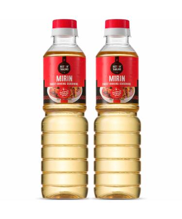 Best of Thailand Mirin | Authentic Sweet Japanese Rice Wine Condiment for Cooking & Seasoning Homemade Sauces, Marinades, Glazes, Salad Dressings, Sushi Rice, Ramen Noodles | 16.9 Fl Oz 2 Bottles 16.9 Fl Oz (Pack of 2)